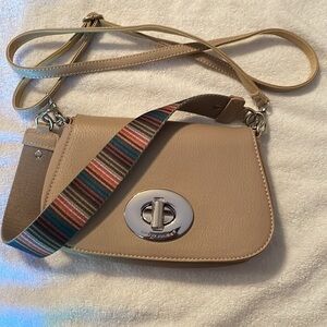 David Jones Paris beige crossbody bag